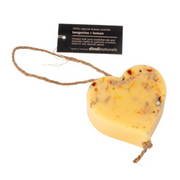 tangerine + lemon wax heart on a rope #35032 (rrp$24) x 6pk